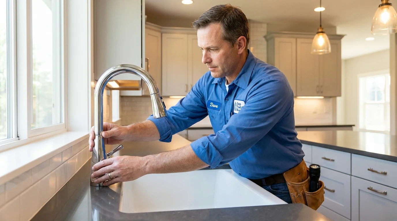 Kitchen faucet installation by Johns Plumbing LLC in Houston