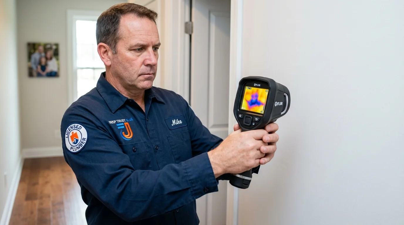 Thermal imaging leak detection by Johns Plumbing LLC in Houston